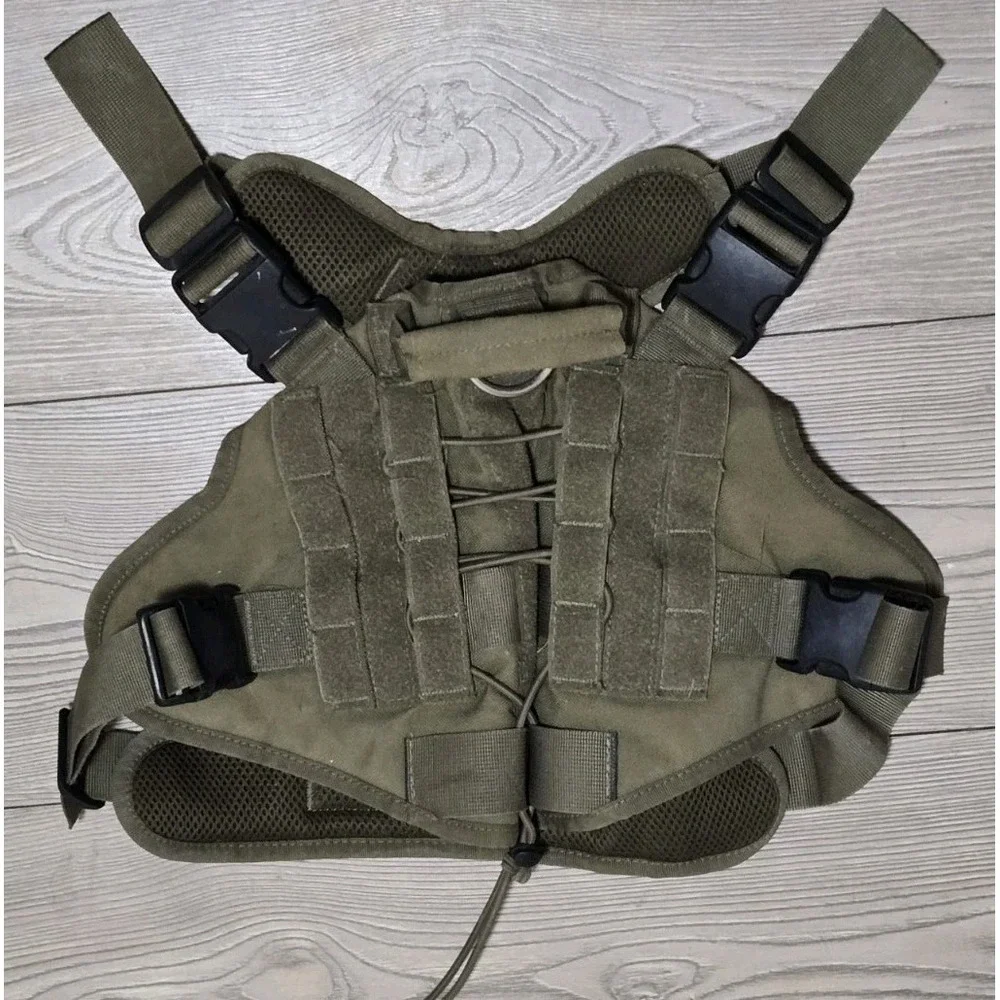ONE TIGRIS Tactical Dog Harness MOLLE Vest Coyote Brown Size L